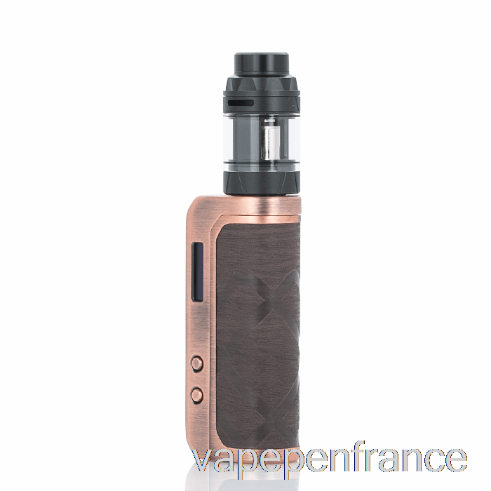 Augvape Foxy One 120w Kit De Démarrage Stylo Vape En Cuir à Motif Bois De Cuivre